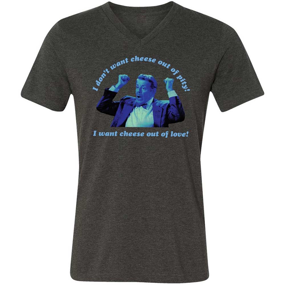 Unisex V-Neck T-Shirt - XZA63KUA - Dark Grey Heather - 8