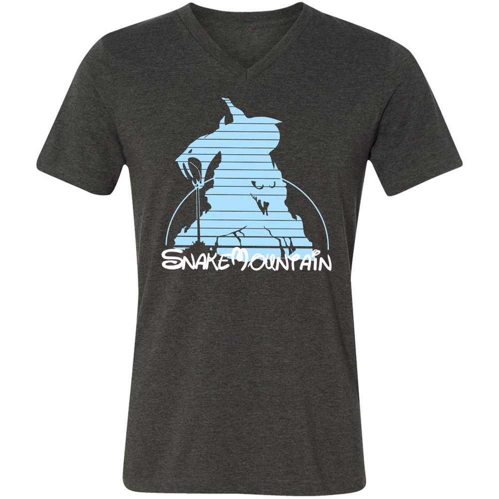 Unisex V-Neck T-Shirt - 6XKA2UXM - Dark Grey Heather - 8