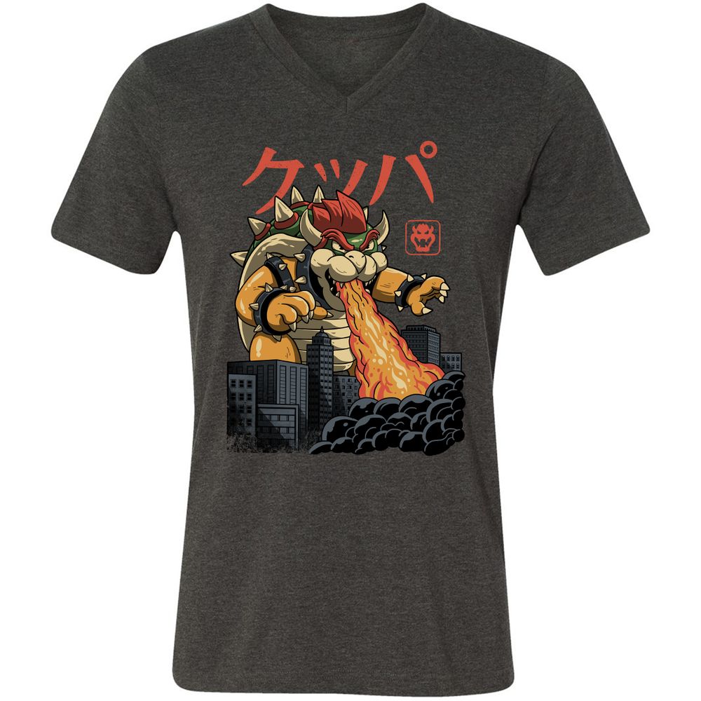 Unisex V-Neck T-Shirt - 42948HVS - Dark Grey Heather - 8