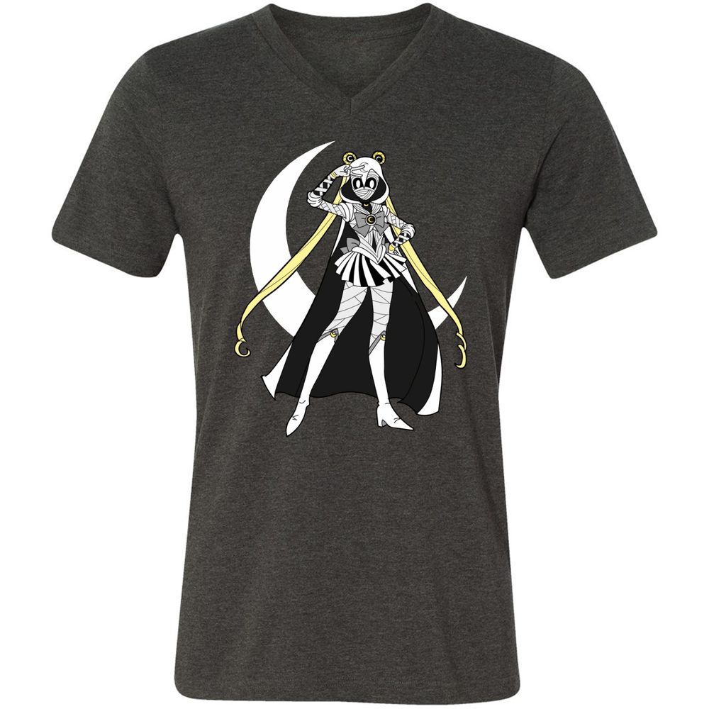 Unisex V-Neck T-Shirt - WGFXUQEW - Dark Grey Heather - 8