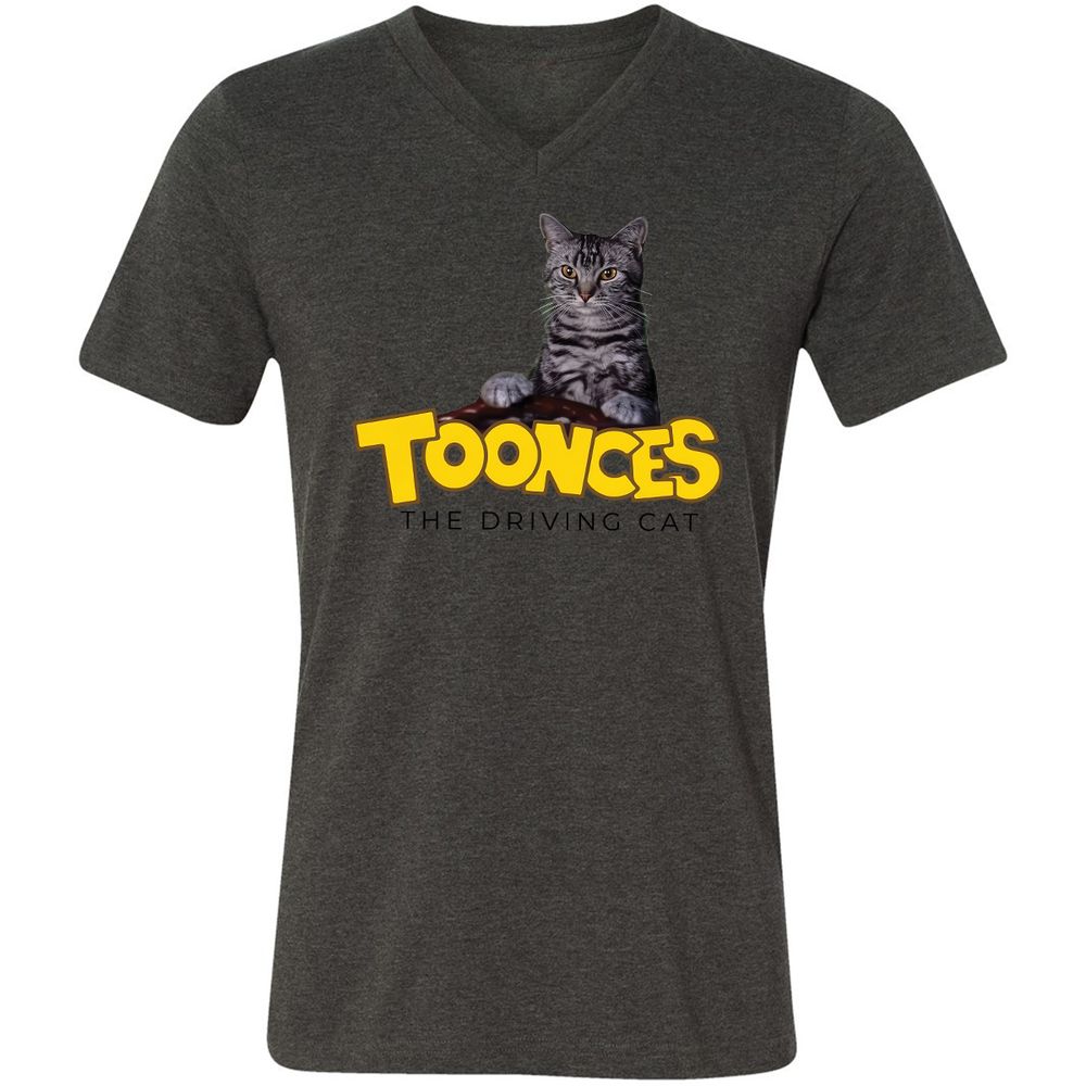 Unisex V-Neck T-Shirt - SN7WGWV3 - Dark Grey Heather - 8