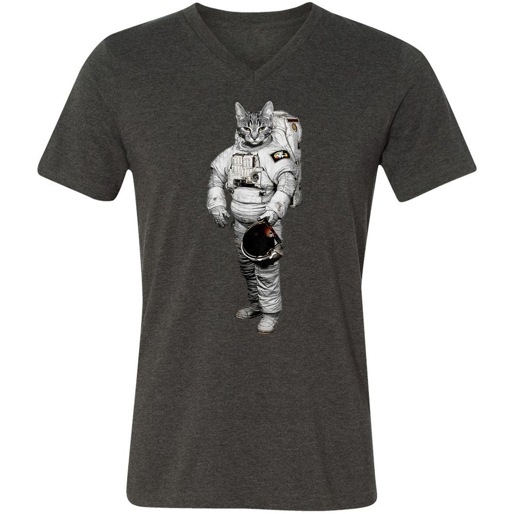 Unisex V-Neck T-Shirt - TGUTLRK6 - Dark Grey Heather - 8