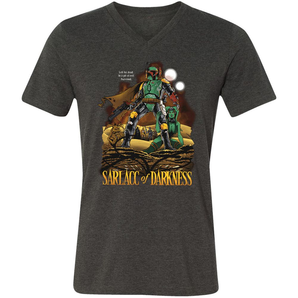 Unisex V-Neck T-Shirt - 91G6G2RL - Dark Grey Heather - 8