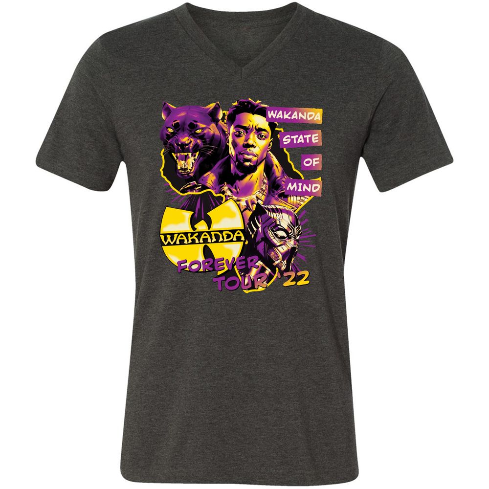 Unisex V-Neck T-Shirt - M84ZT2BX - Dark Grey Heather - 8