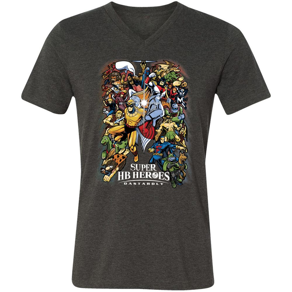 Unisex V-Neck T-Shirt - YU1ZV3D4 - Dark Grey Heather - 8