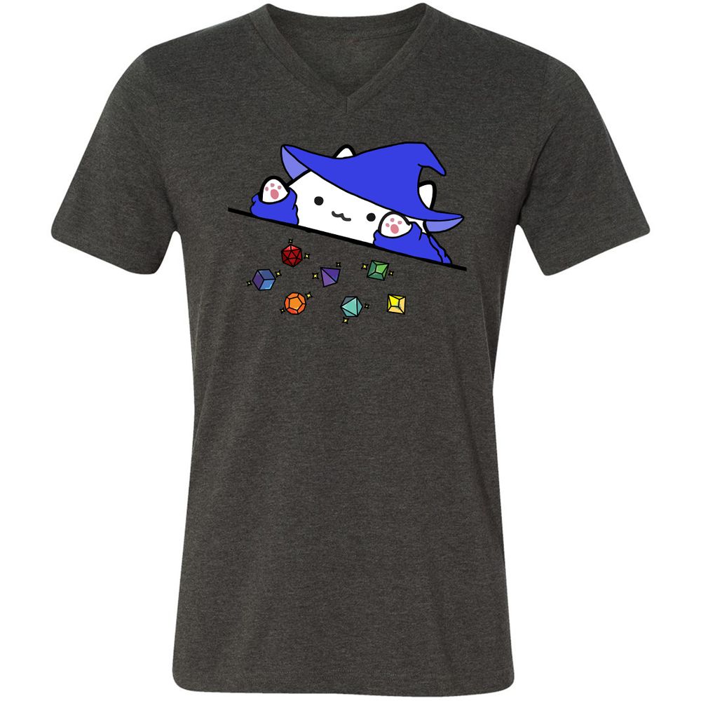 Unisex V-Neck T-Shirt - ZUYVRRDU - Dark Grey Heather - 8