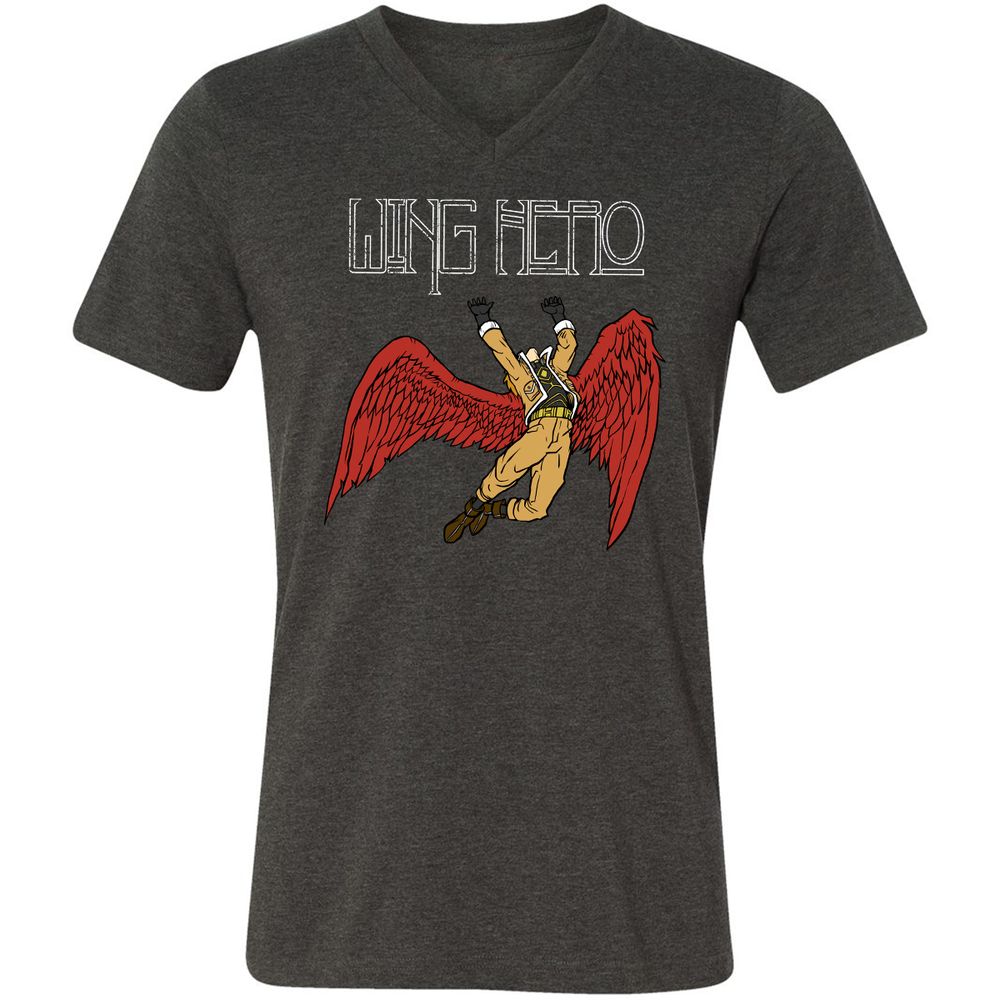 Unisex V-Neck T-Shirt - VNZKE7MQ - Dark Grey Heather - 8