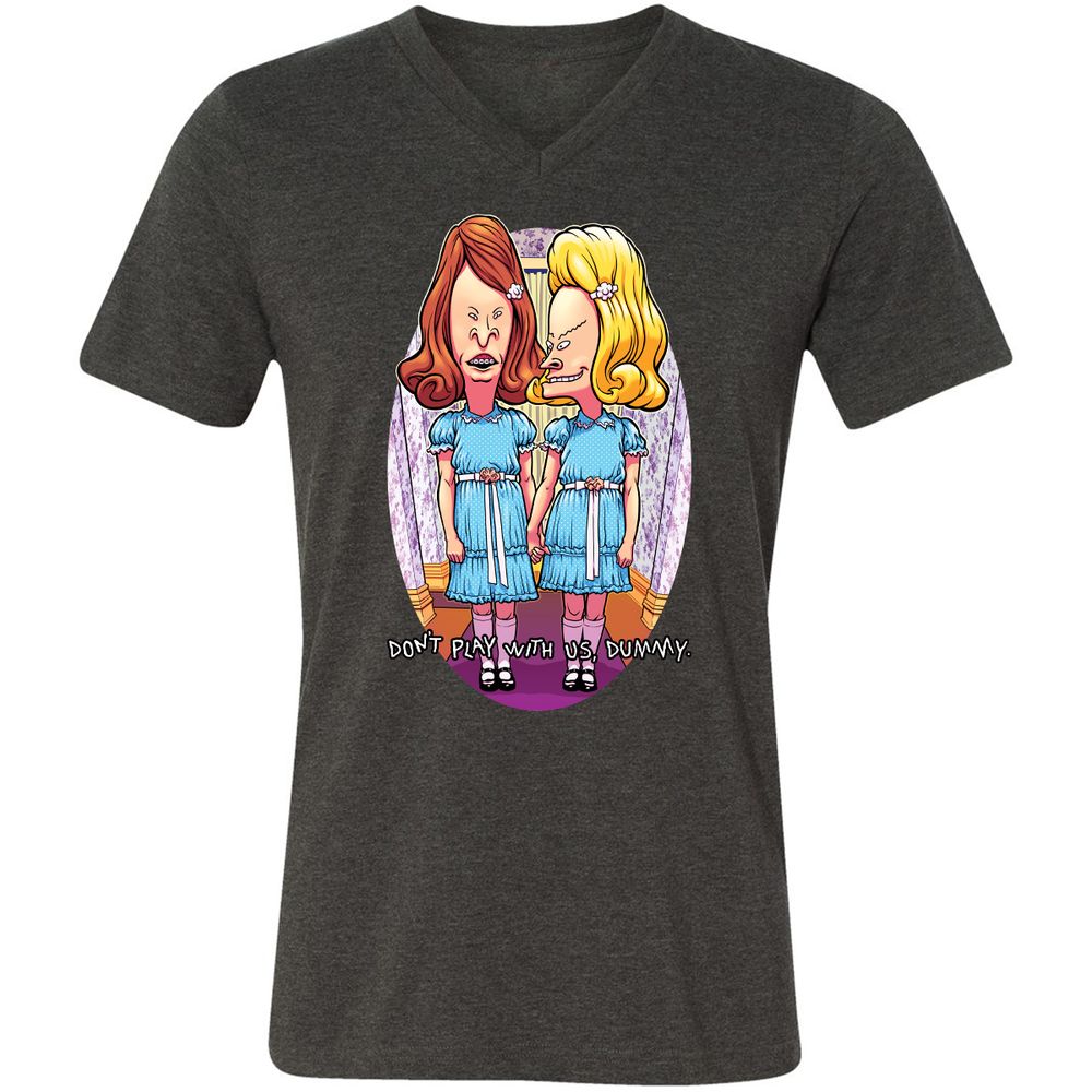 Unisex V-Neck T-Shirt - NZDT194K - Dark Grey Heather - 8