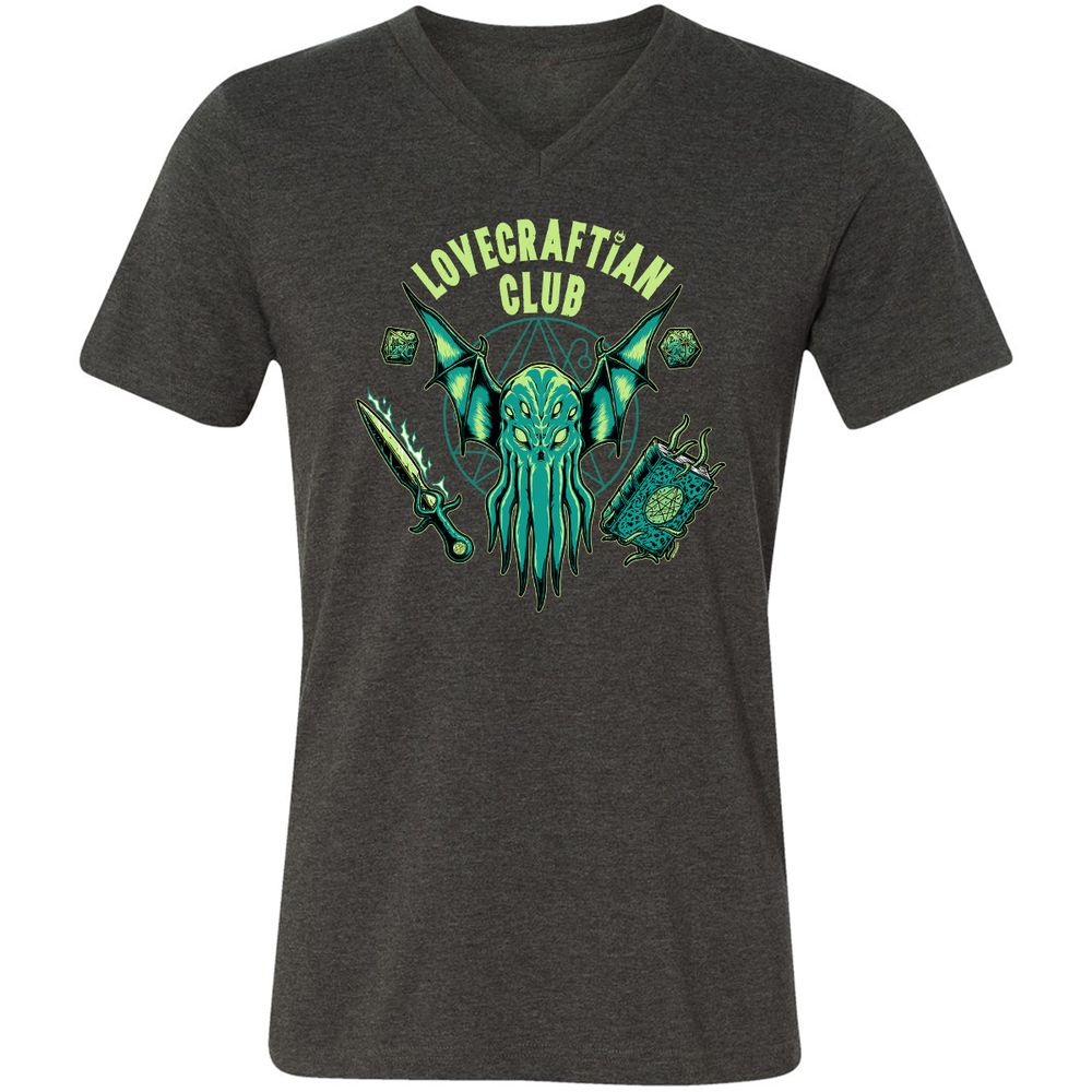 Unisex V-Neck T-Shirt - T4U2NFB5 - Dark Grey Heather - 8
