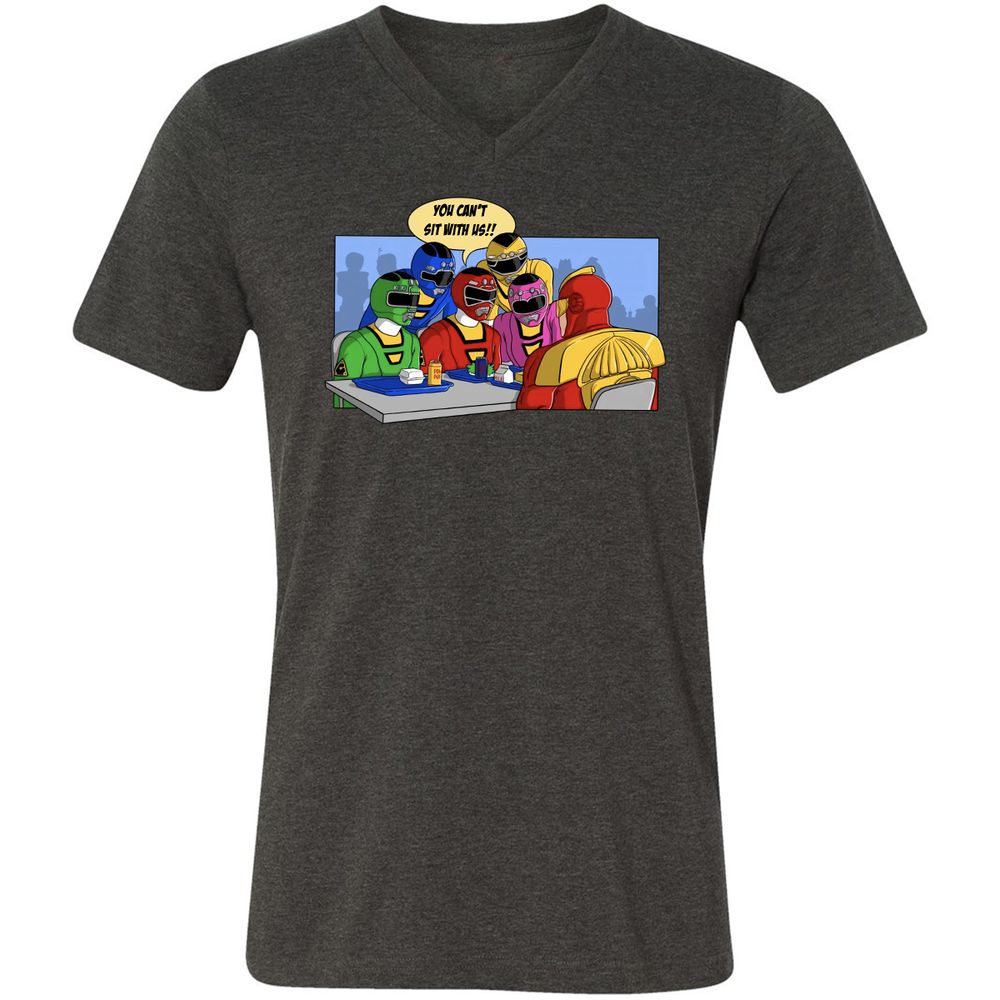 Unisex V-Neck T-Shirt - TTANFXXX - Dark Grey Heather - 8