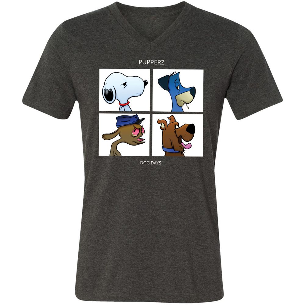 Unisex V-Neck T-Shirt - CE2ZWW8B - Dark Grey Heather - 8