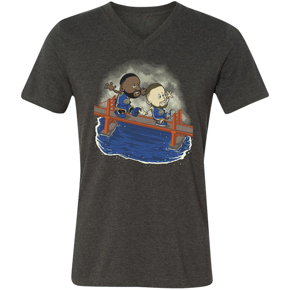 Unisex V-Neck T-Shirt - UJ31YLGE - Dark Grey Heather - 8