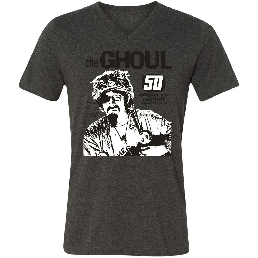 Unisex V-Neck T-Shirt - GSB3RW4P - Dark Grey Heather - 8