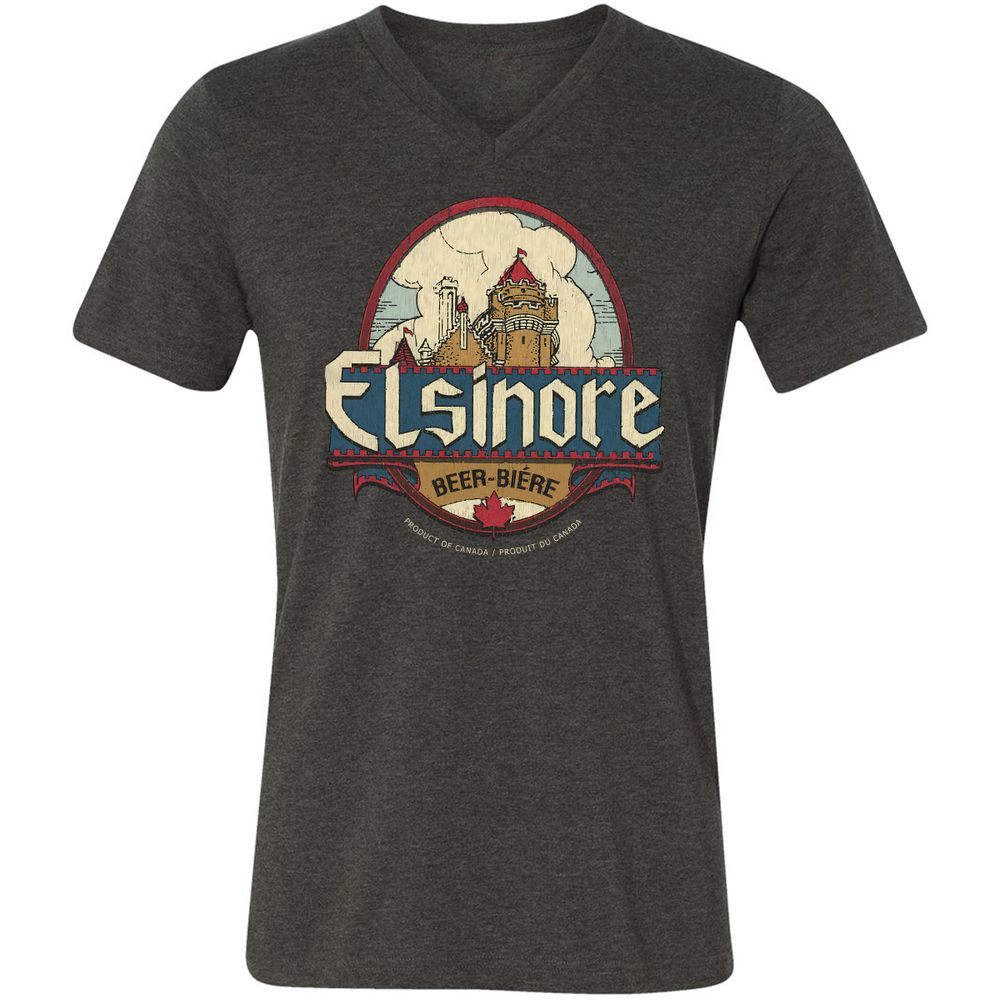Unisex V-Neck T-Shirt - YF3AZGDX - Dark Grey Heather - 8