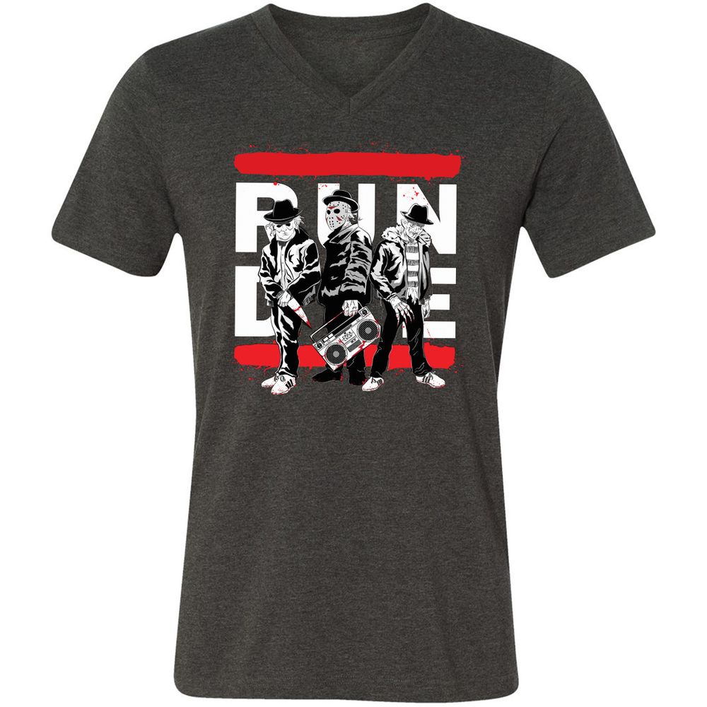 Unisex V-Neck T-Shirt - K5S81PRX - Dark Grey Heather - 8