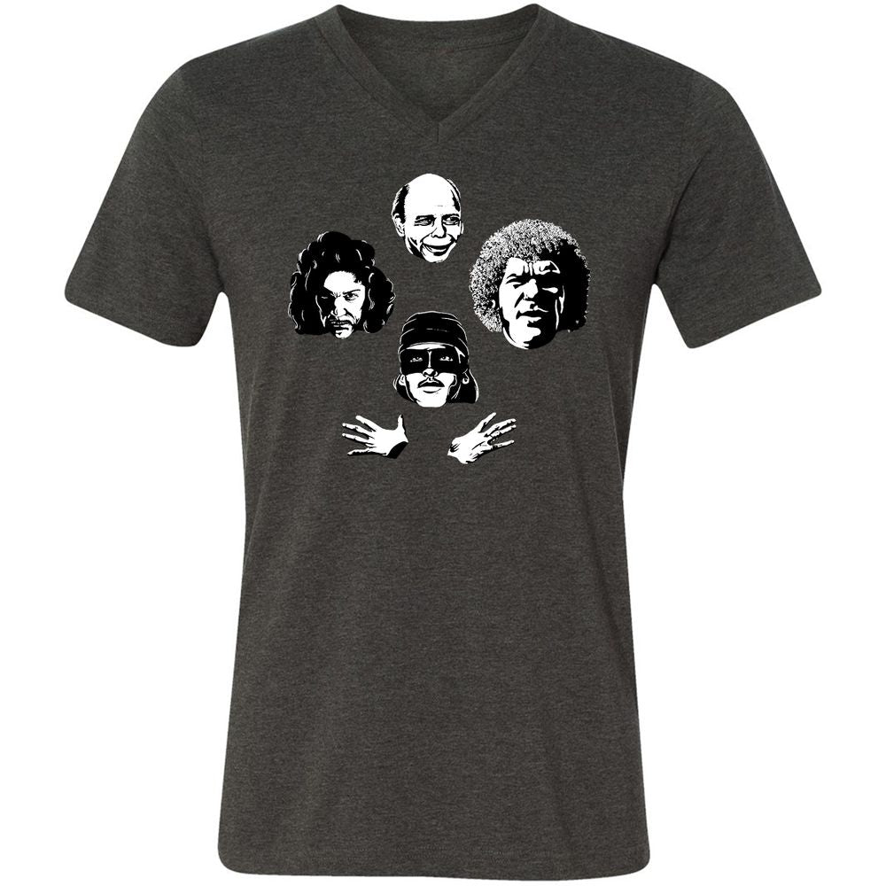 Unisex V-Neck T-Shirt - JFTDFM2X - Dark Grey Heather - 8