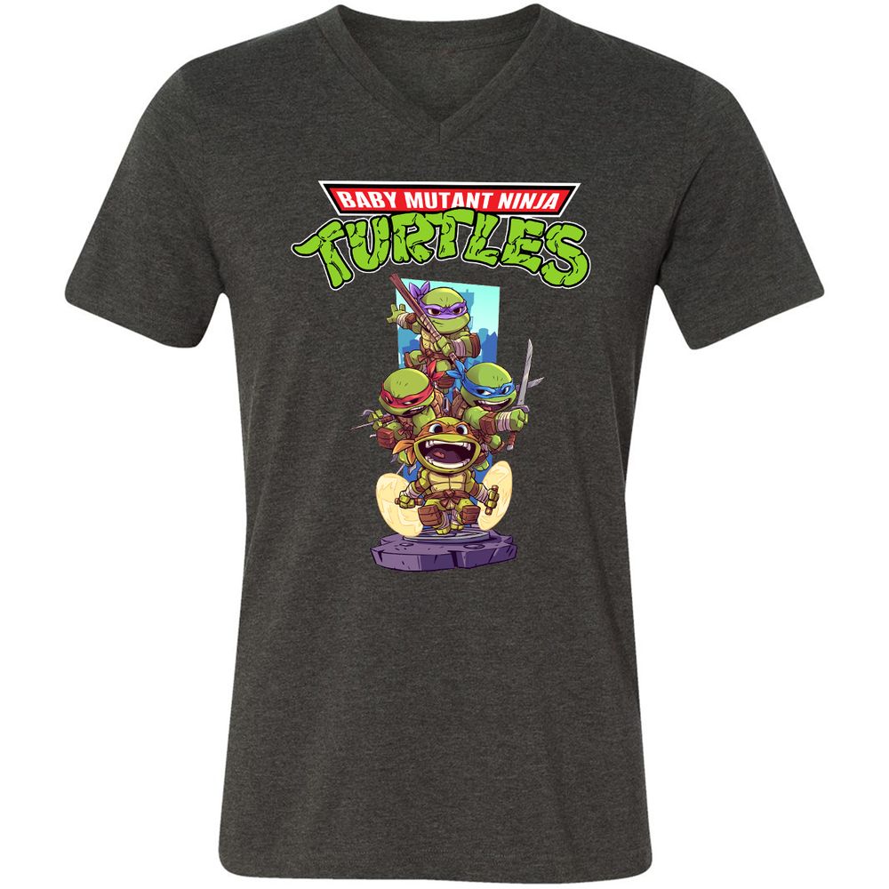 Unisex V-Neck T-Shirt - DSPKUE32 - Dark Grey Heather - 8