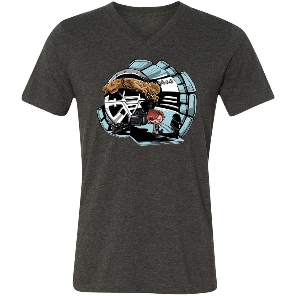 Unisex V-Neck T-Shirt - LMX1D951 - Dark Grey Heather - 8