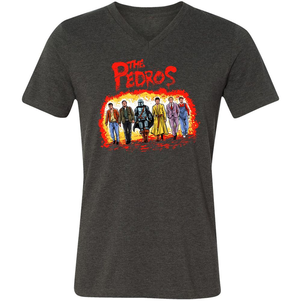 Unisex V-Neck T-Shirt - 4TP7XEMJ - Dark Grey Heather - 8