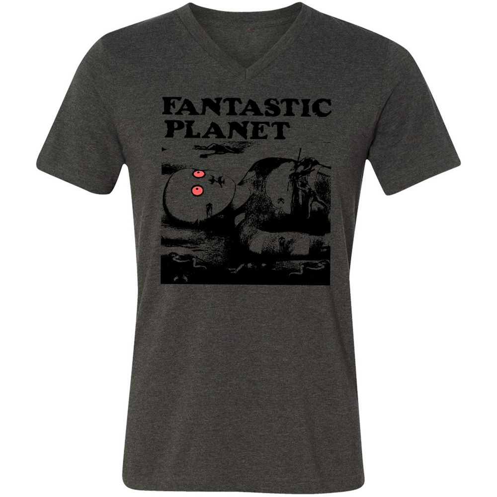 Unisex V-Neck T-Shirt - YMRHKNYJ - Dark Grey Heather - 8