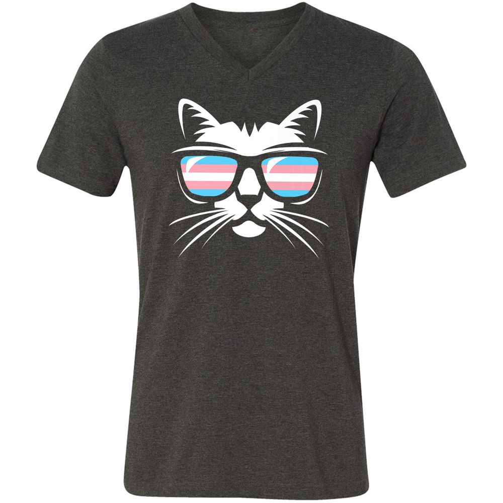 Unisex V-Neck T-Shirt - 21TJ98M1 - Dark Grey Heather - 8