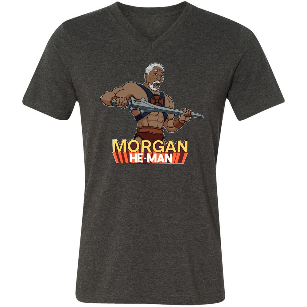 Unisex V-Neck T-Shirt - 3GSNSBZZ - Dark Grey Heather - 8