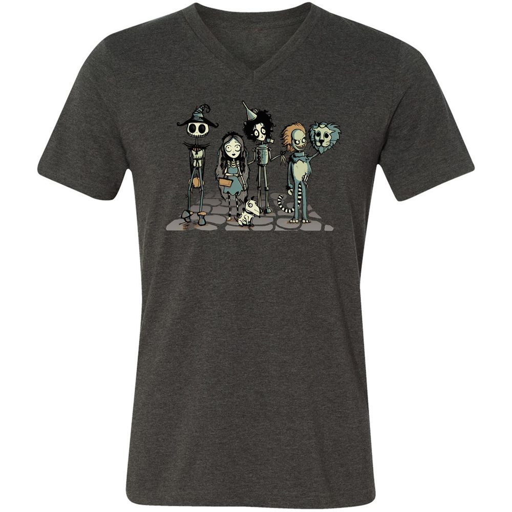 Unisex V-Neck T-Shirt - 99RSBFTE - Dark Grey Heather - 8