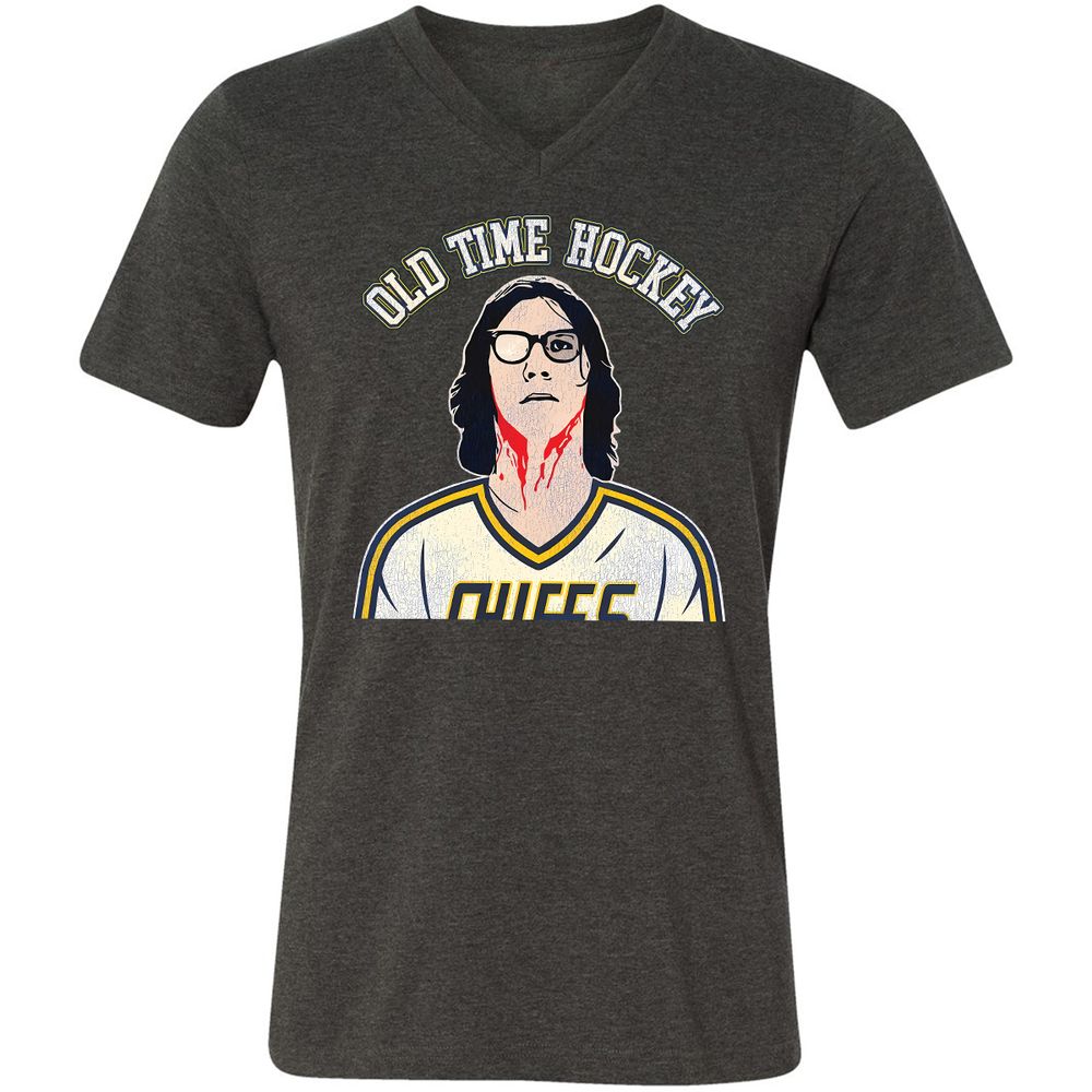 Unisex V-Neck T-Shirt - Y2W9GMUV - Dark Grey Heather - 8