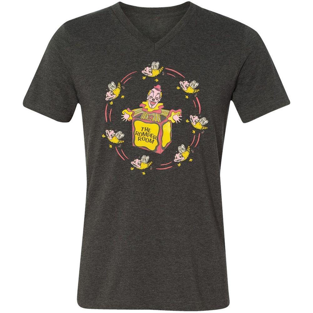 Unisex V-Neck T-Shirt - RL14QXK4 - Dark Grey Heather - 8
