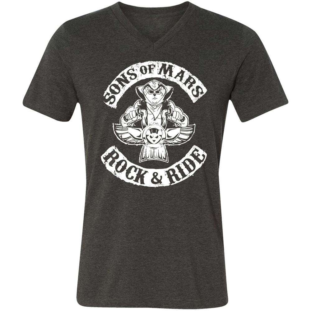 Unisex V-Neck T-Shirt - ZUHNMGB4 - Dark Grey Heather - 8
