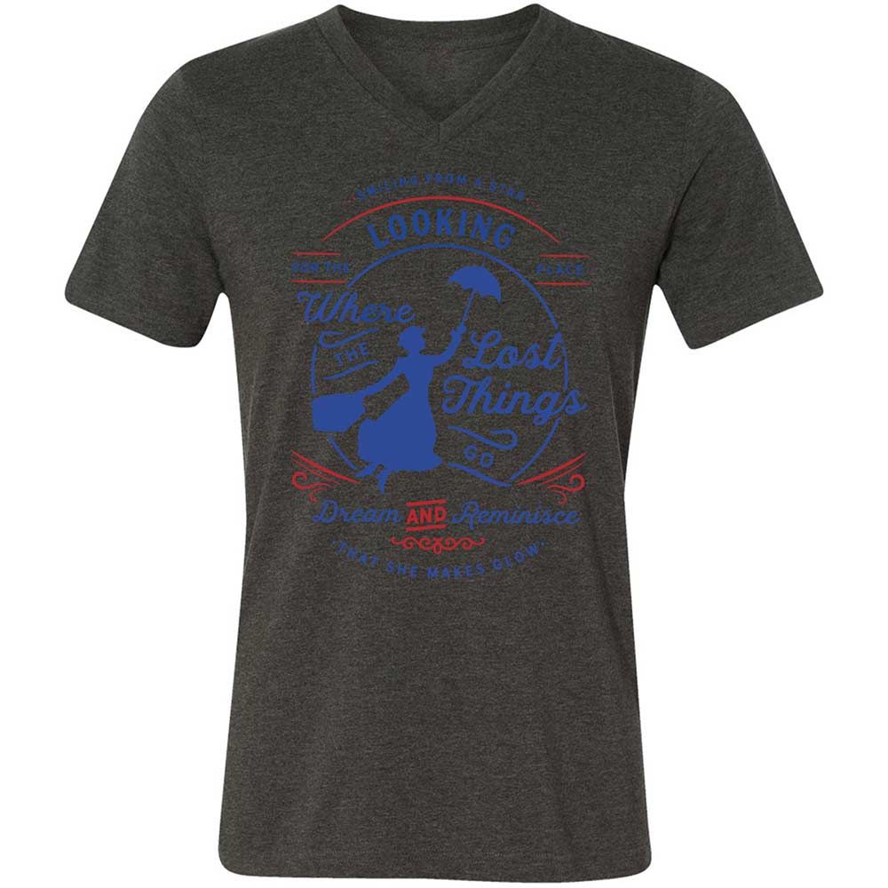 Unisex V-Neck T-Shirt - JJDKJW57 - Dark Grey Heather - 8