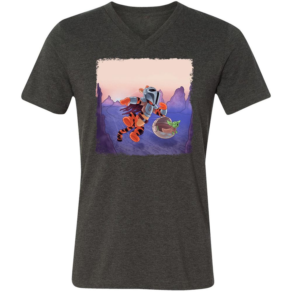 Unisex V-Neck T-Shirt - 38JYX5VU - Dark Grey Heather - 8