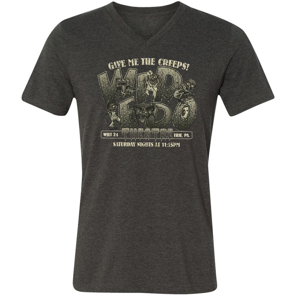 Unisex V-Neck T-Shirt - A5TCCGZD - Dark Grey Heather - 8