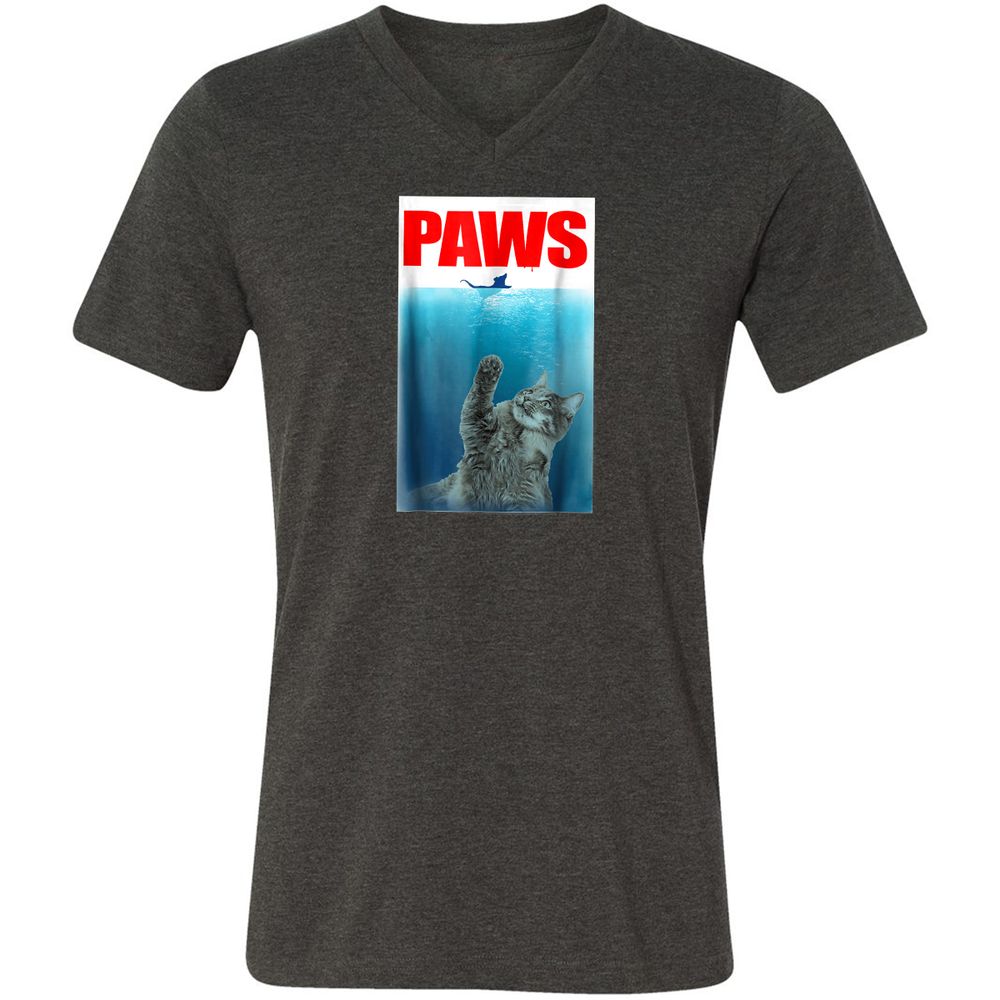 Unisex V-Neck T-Shirt - XHBJMDD7 - Dark Grey Heather - 8