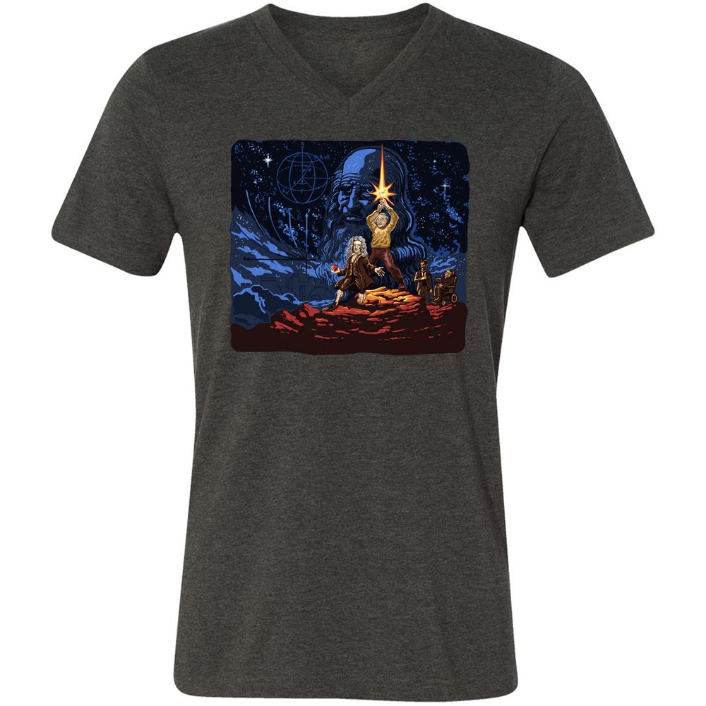 Unisex V-Neck T-Shirt - 6PPSGCJH - Dark Grey Heather - 8