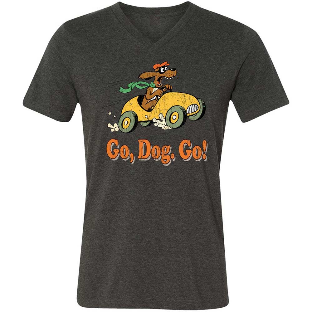 Unisex V-Neck T-Shirt - SU8RS743 - Dark Grey Heather - 8