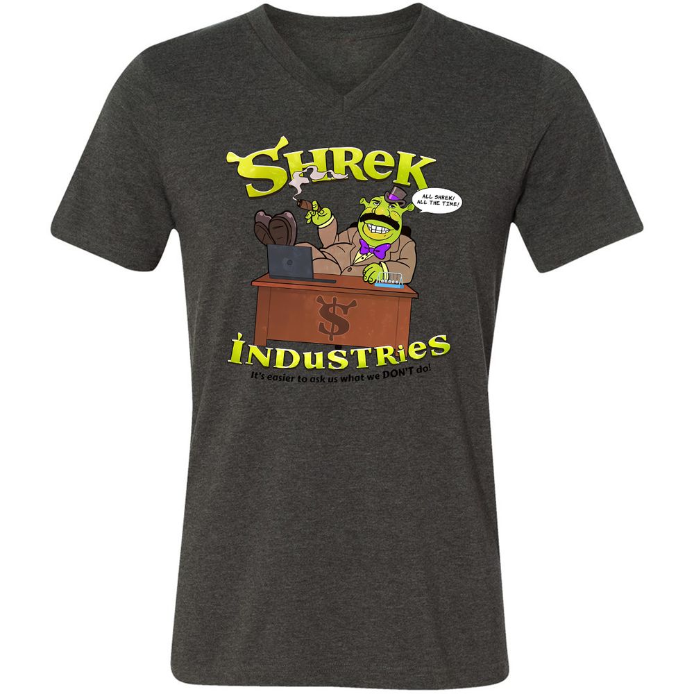 Unisex V-Neck T-Shirt - 69LWB4FM - Dark Grey Heather - 8