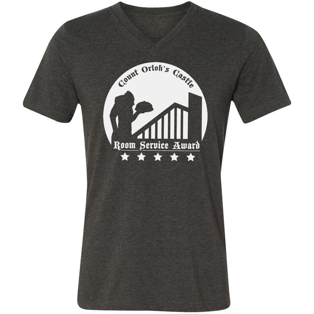 Unisex V-Neck T-Shirt - 5FQ182DM - Dark Grey Heather - 8