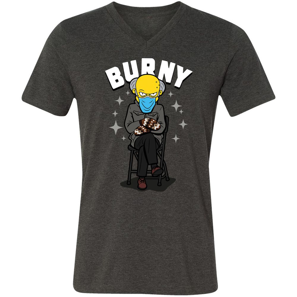 Unisex V-Neck T-Shirt - GCMK9PAW - Dark Grey Heather - 8