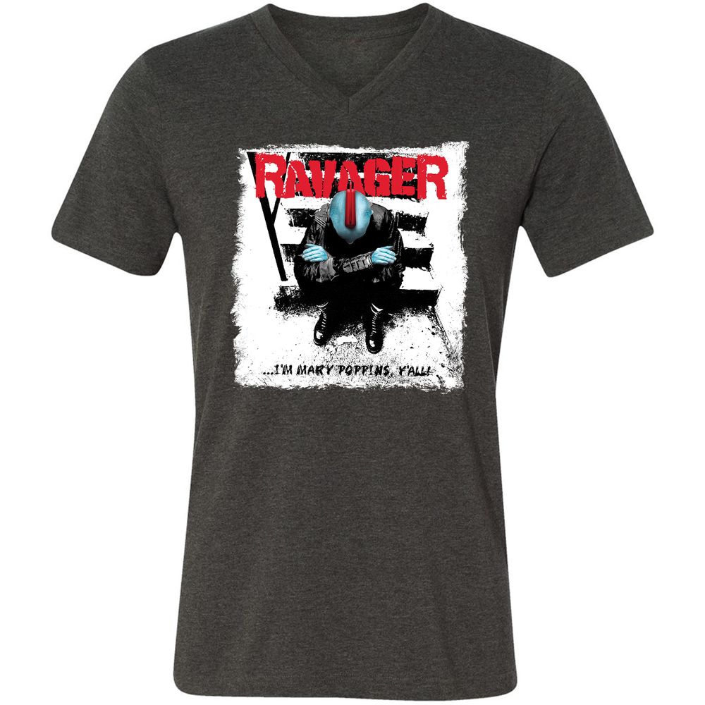 Unisex V-Neck T-Shirt - N2ZEES4V - Dark Grey Heather - 8