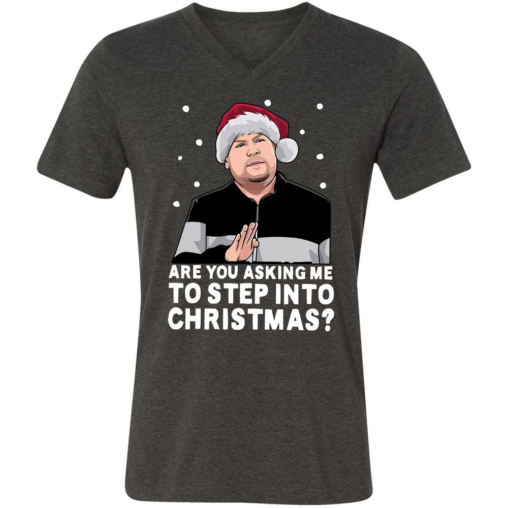 Unisex V-Neck T-Shirt - RRBHGW47 - Dark Grey Heather - 8