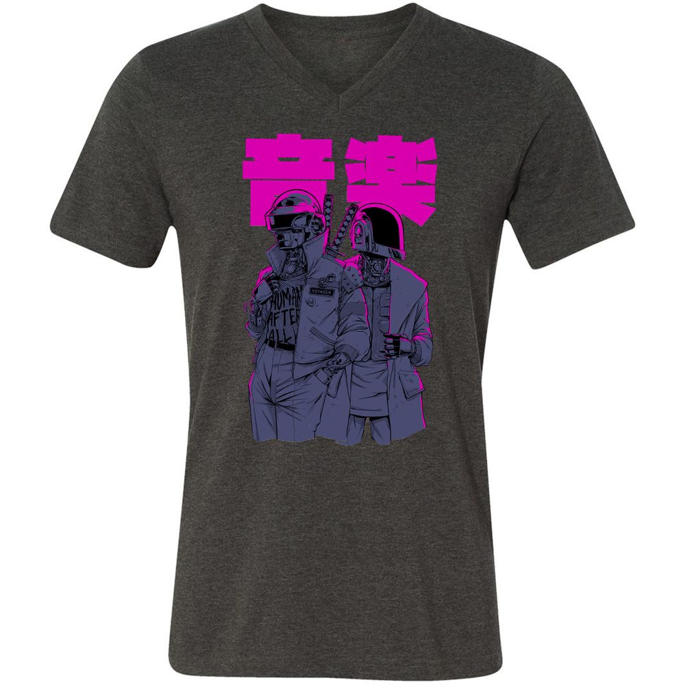 Unisex V-Neck T-Shirt - SA3YMWLJ - Dark Grey Heather - 8