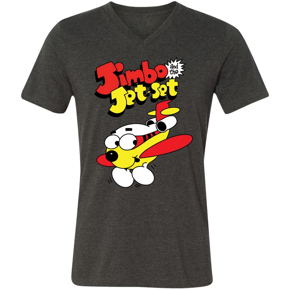Unisex V-Neck T-Shirt - KSBPWSVU - Dark Grey Heather - 8