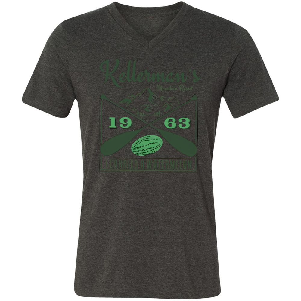 Unisex V-Neck T-Shirt - TAT3ANAT - Dark Grey Heather - 8