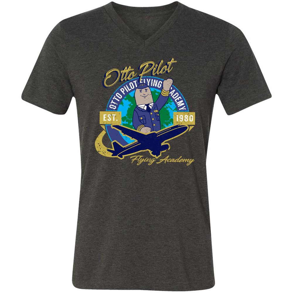 Unisex V-Neck T-Shirt - SV6BBU42 - Dark Grey Heather - 8
