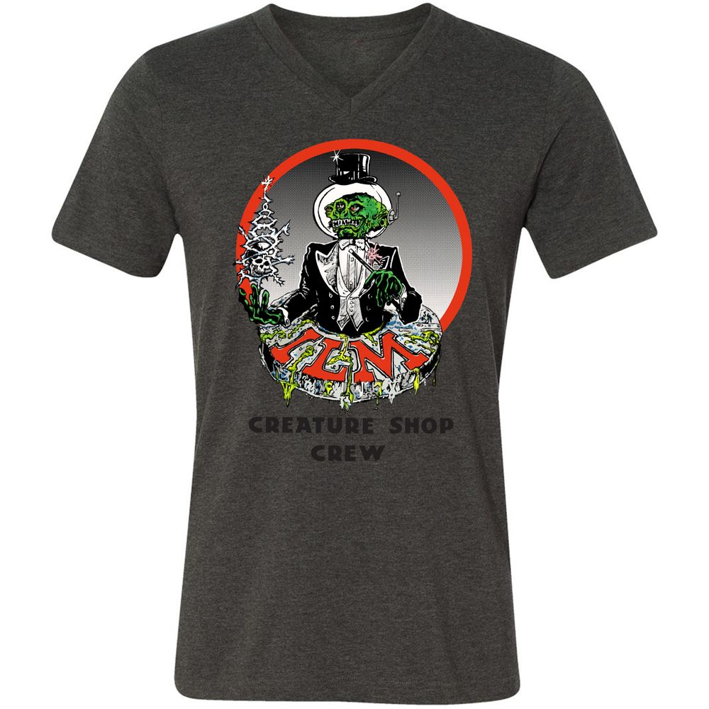 Unisex V-Neck T-Shirt - N8RYYYKM - Dark Grey Heather - 8