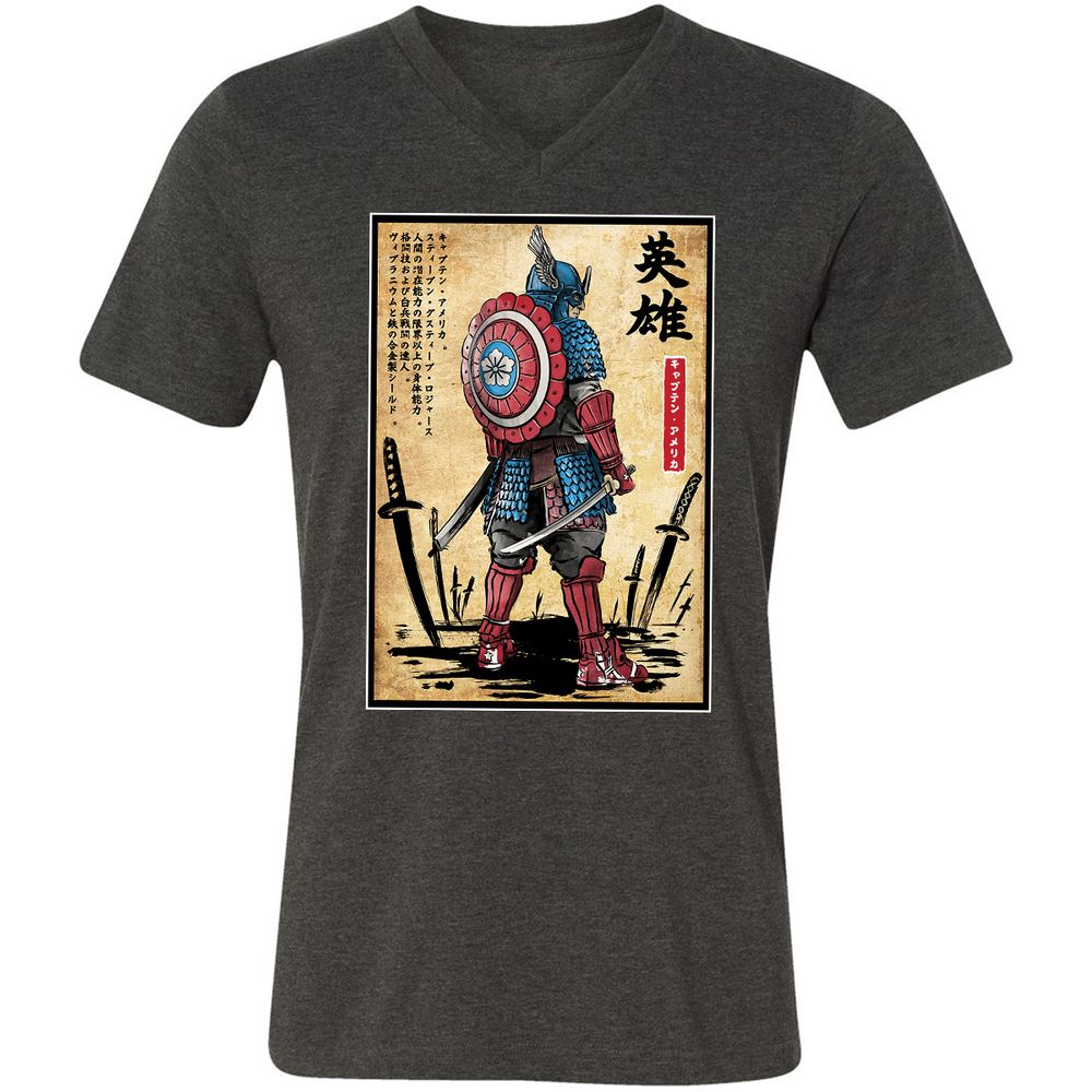 Unisex V-Neck T-Shirt - VGYMDNKQ - Dark Grey Heather - 8