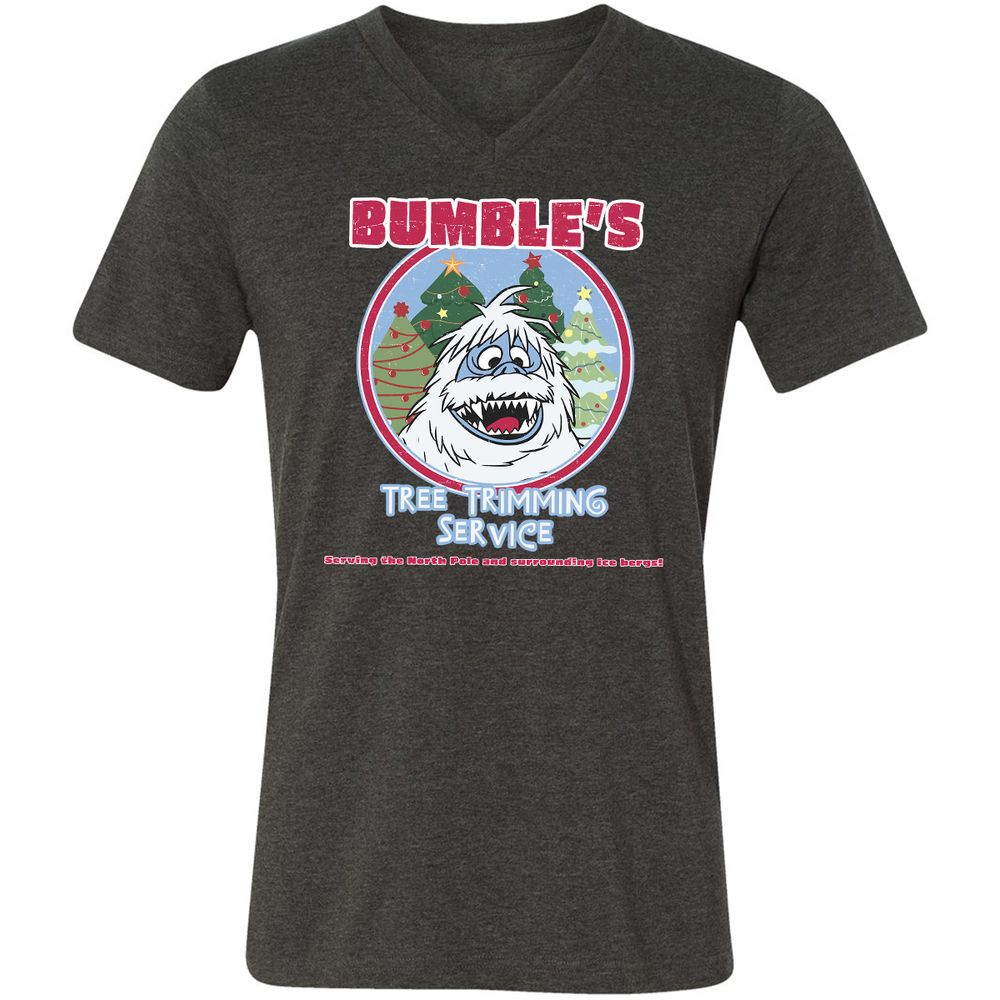 Unisex V-Neck T-Shirt - EQ6M7GFT - Dark Grey Heather - 8