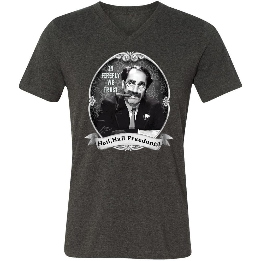 Unisex V-Neck T-Shirt - GYHSVRNG - Dark Grey Heather - 8