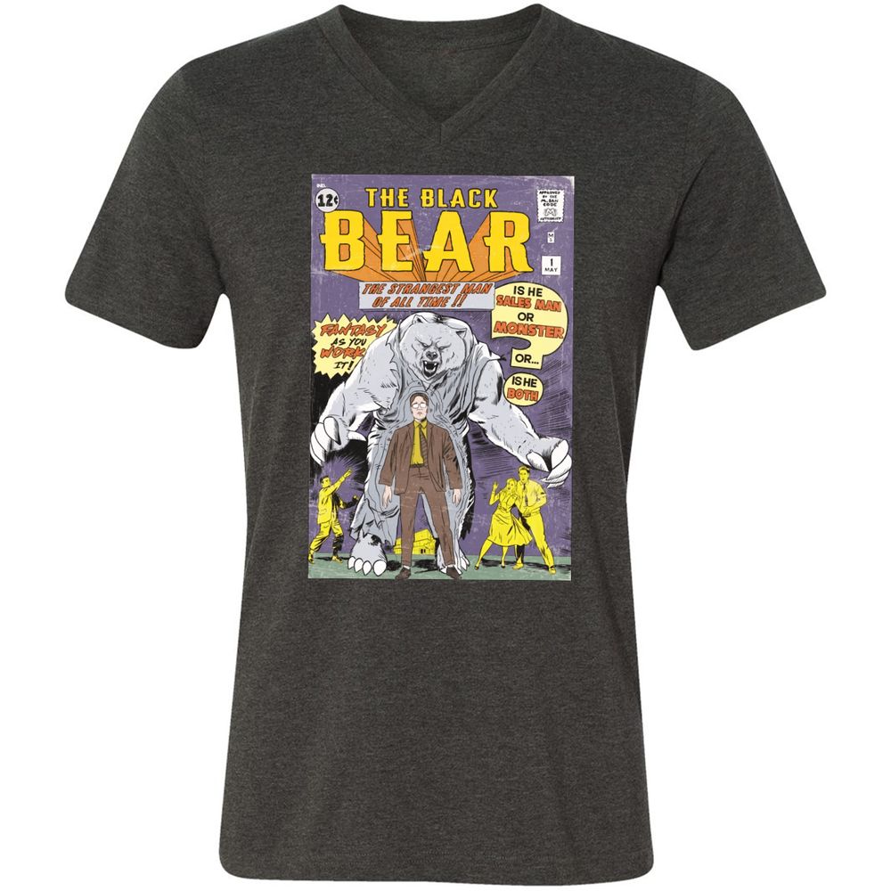 Unisex V-Neck T-Shirt - AZMZ8WSB - Dark Grey Heather - 8